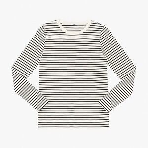 T by Alexander Wang Black White Stripes Crew Long Sleeve Shirt Large‎ Classic